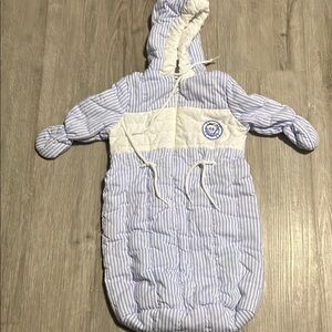 Vintage Blue and White Quilted Sleep Sack Pajamas